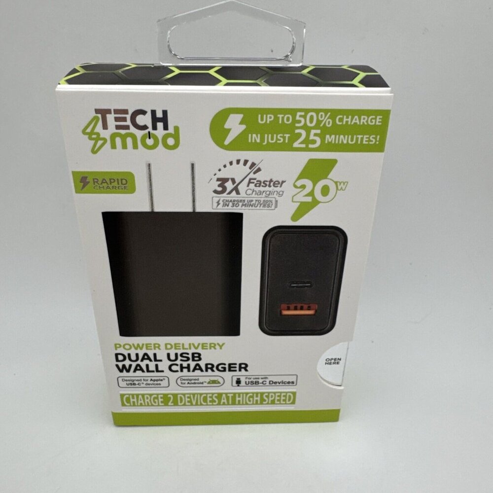 tech mod 20w dual usb wall charger GR59